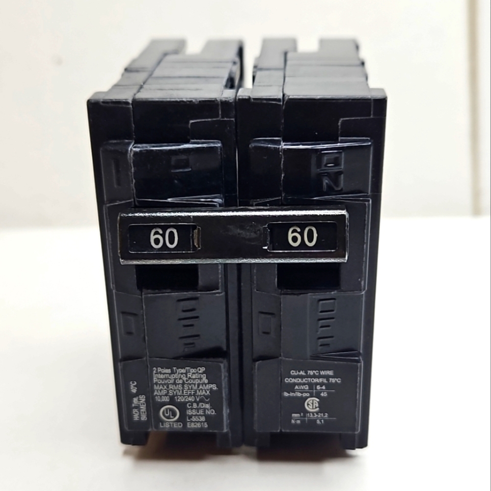 Siemens Q250 50-Amp 2 Pole 240-Volt Circuit Breaker Circuit Breaker Black